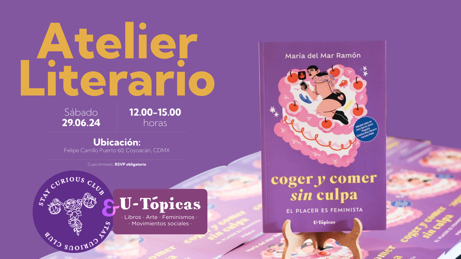 Atelier Literario: Imagina con 'coger y comer sin culpa' de María del Mar Ramón 📚🧜🏾‍♀️
